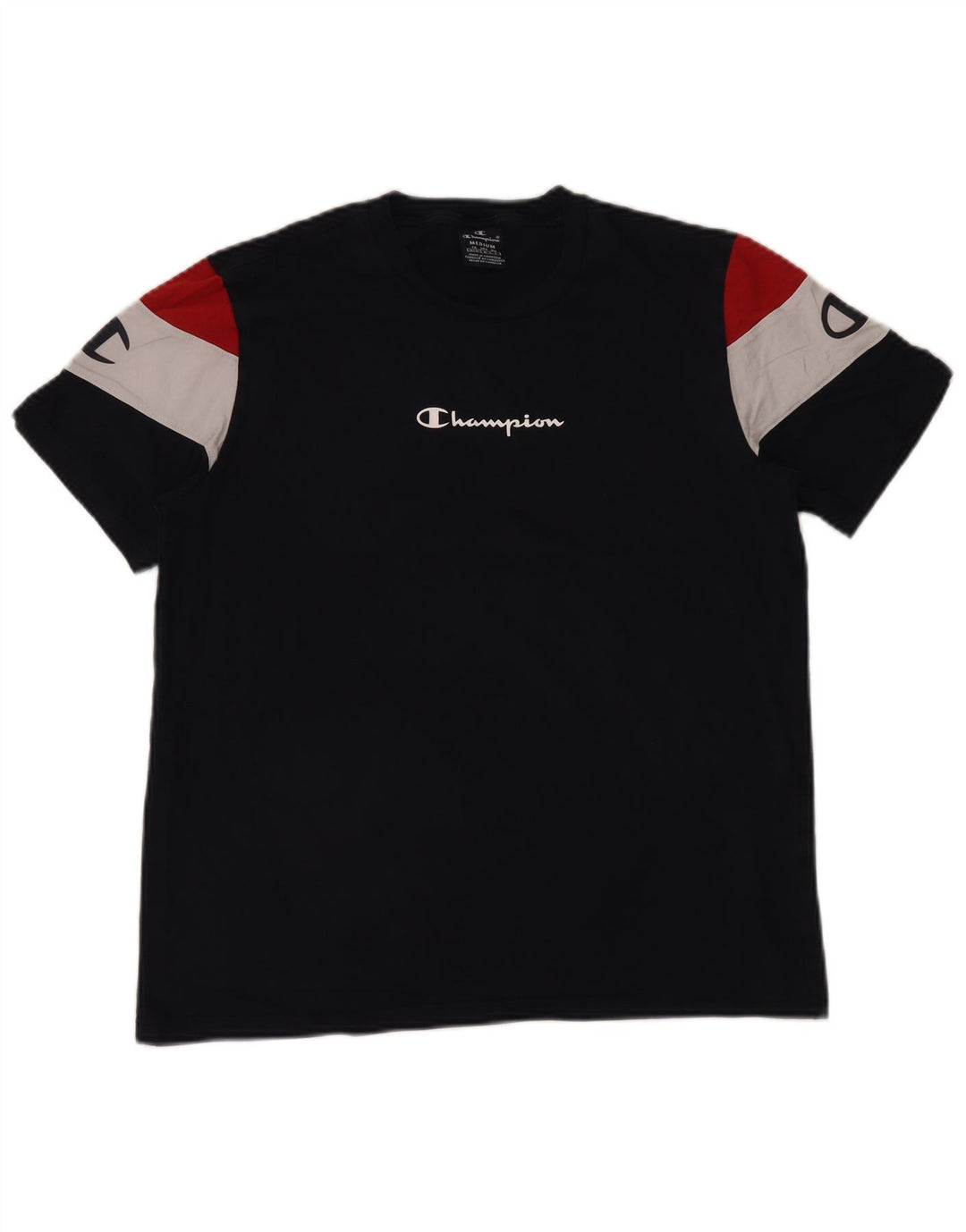 CHAMPION Camiseta gráfica para mujer Top UK 40 Medium Azul marino Colorblock