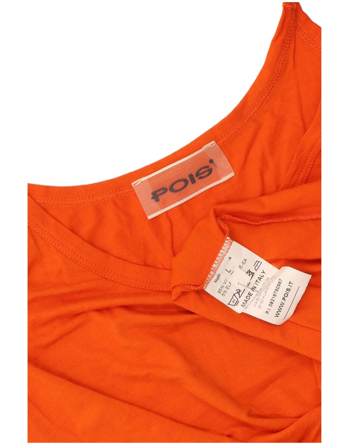 Vintage mujer Cami Top Reino Unido 14 Viscosa naranja grande