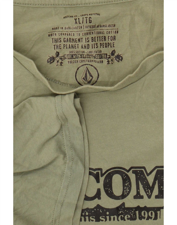 Volcom Camiseta gráfica para hombre Top XL Algodón verde
