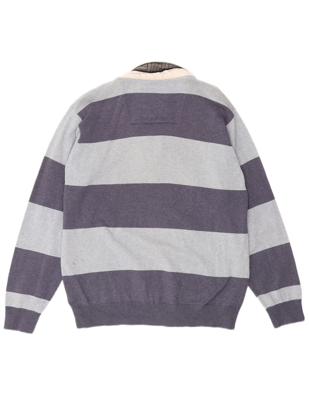 Marks & Spencer Polo de rugby azul Harbor para hombre, rayas azules medianas