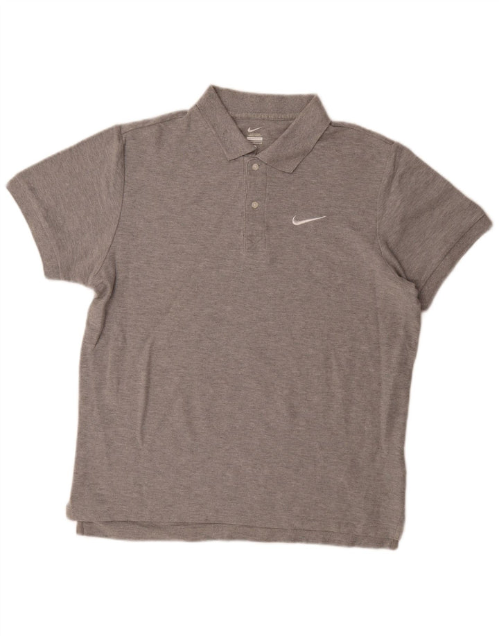 Polo NIKE para hombre de algodón gris grande