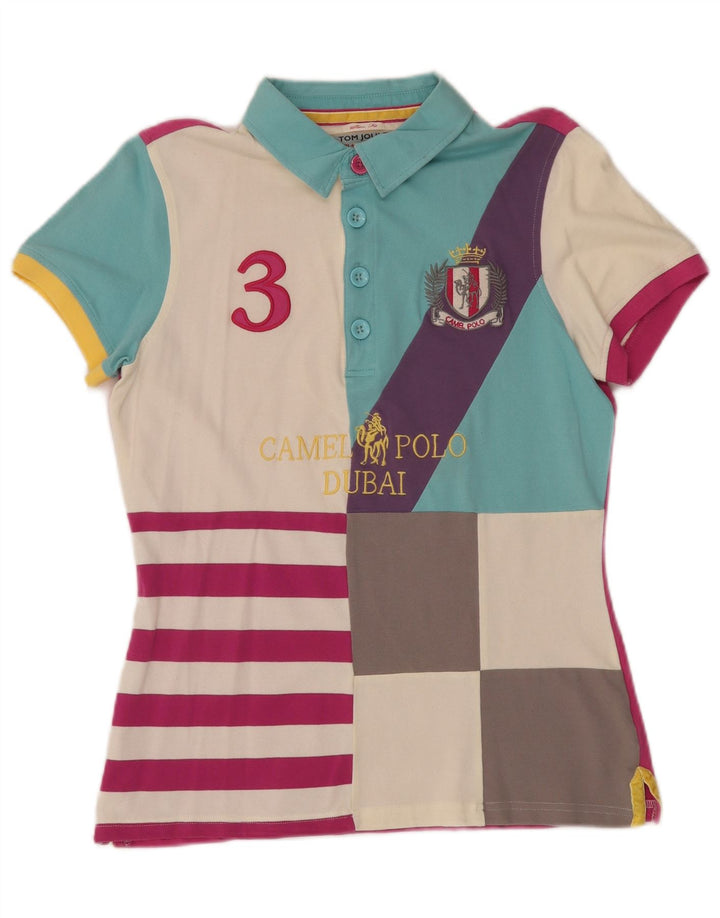 TOM JOULE Polo de rugby con gráfico Dubai para mujer, talla 40, talla grande, multicolor