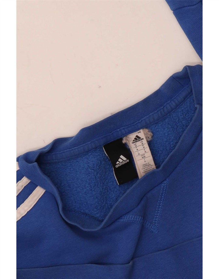 Adidas Mujer Sudadera Jumper UK 14 Medio Azul Algodón
