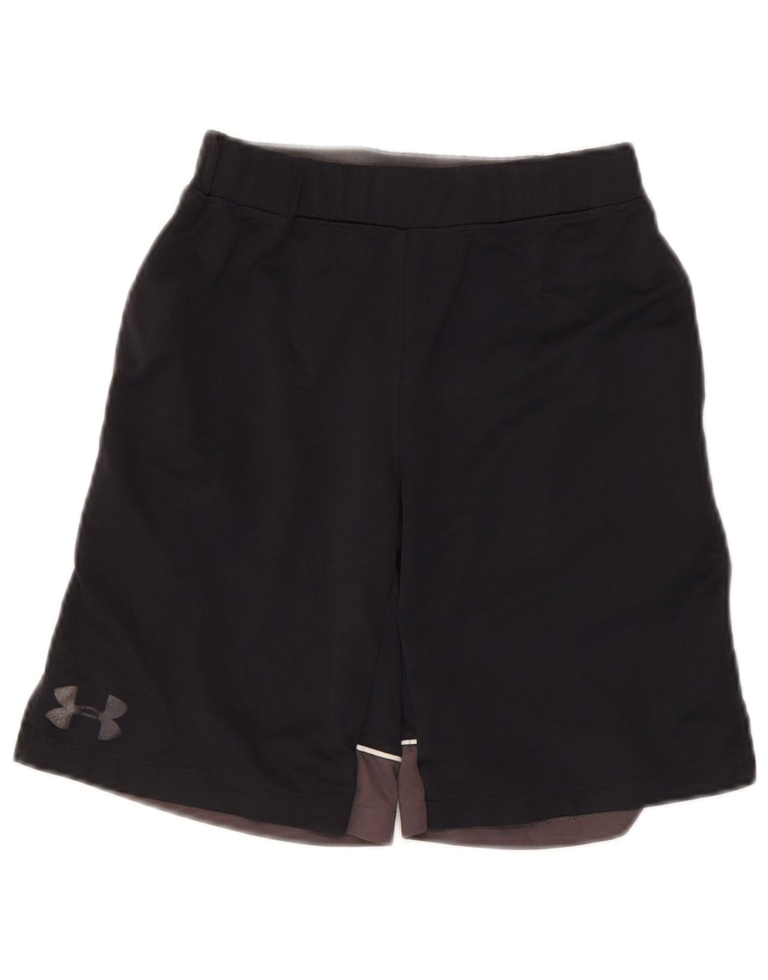 Under Armour Pantalones cortos deportivos con gráficos para niños 7-8 años Small Black Colorblock