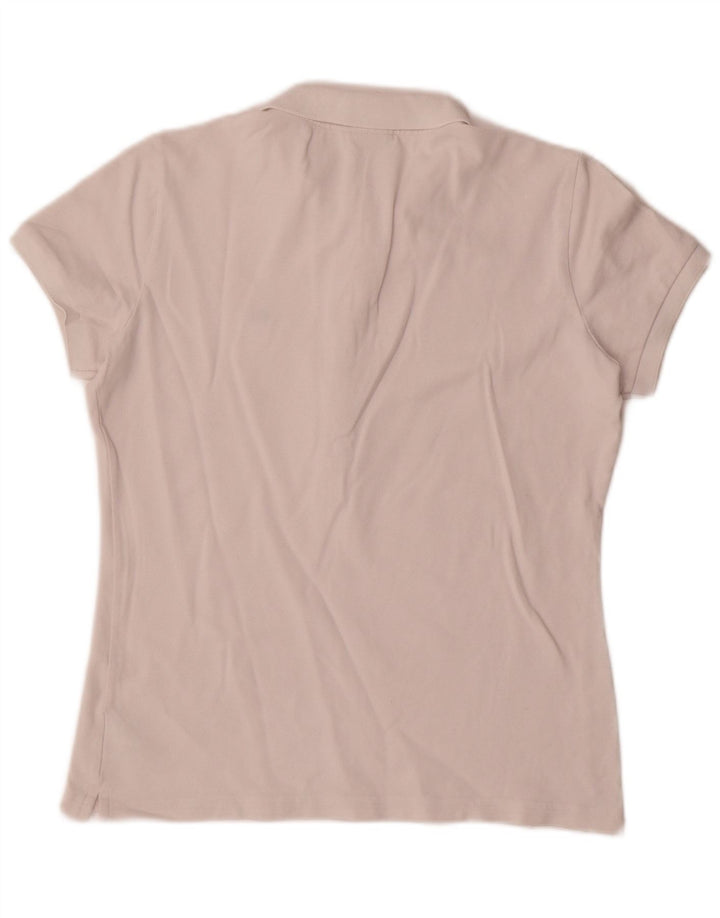 Polo Lacoste Mujer Talla 42 Grande Algodón Blanco