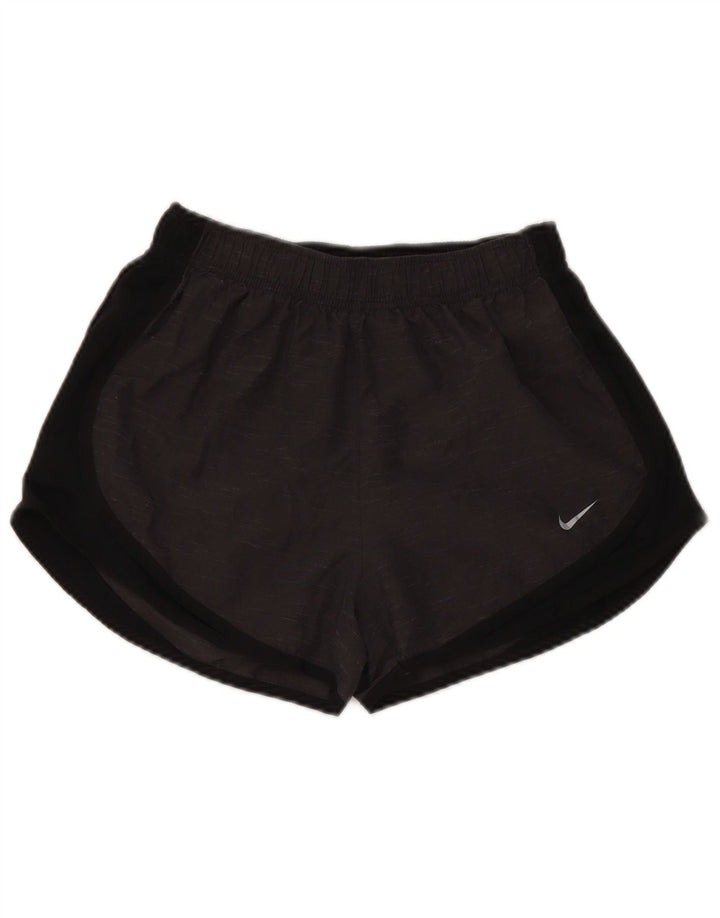 Nike - Pantalones cortos deportivos para mujer (talla 8), color gris, poliéster