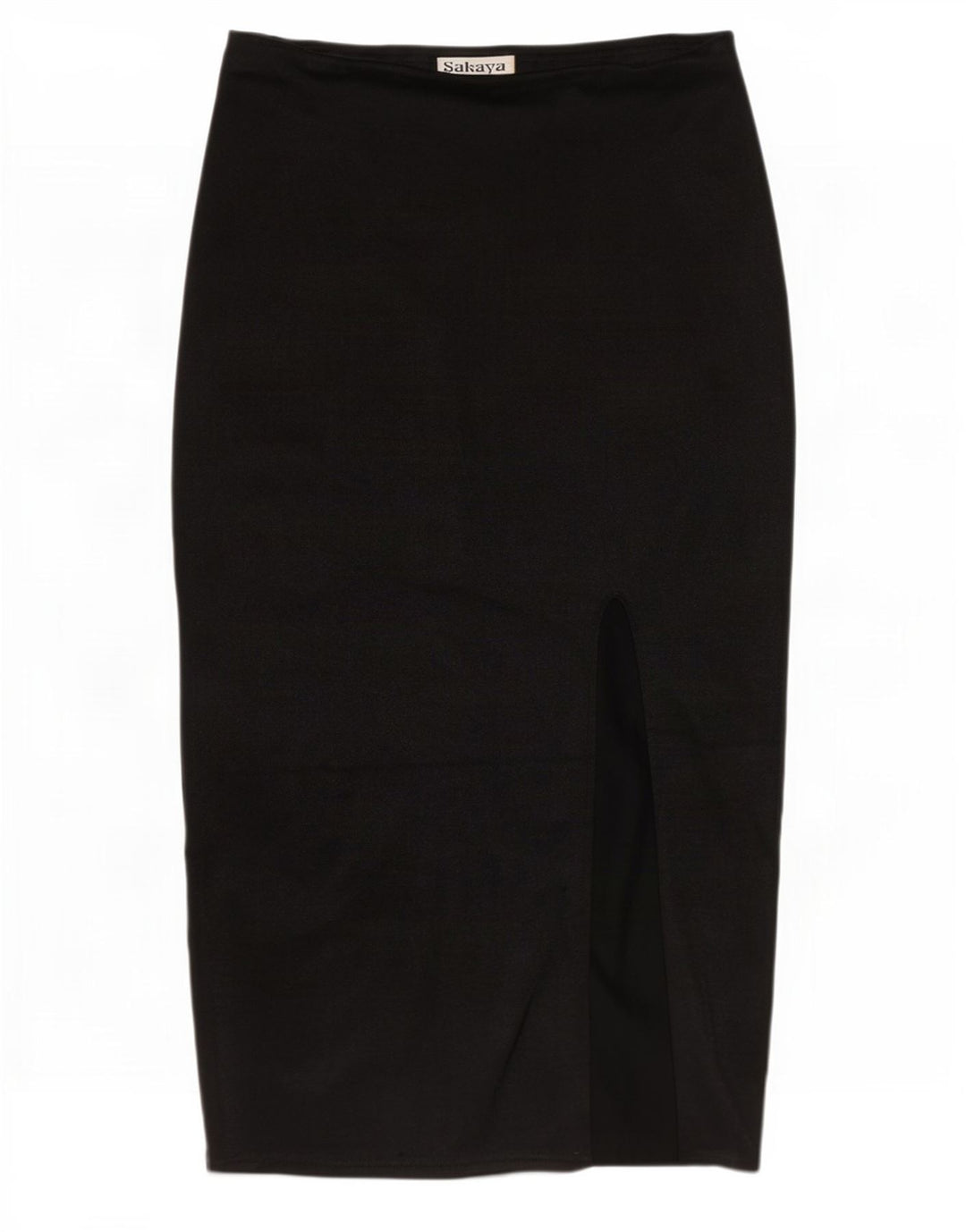 Falda lápiz vintage para mujer W32 Nylon negro grande