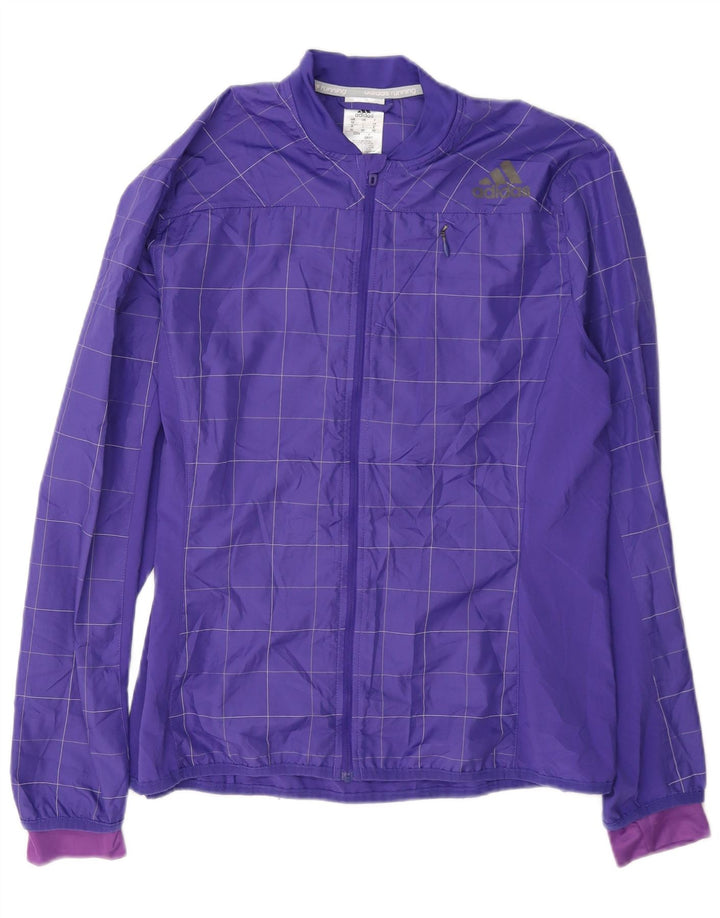 Adidas - Chaqueta de chándal para mujer, talla 40, talla grande, color morado, poliéster