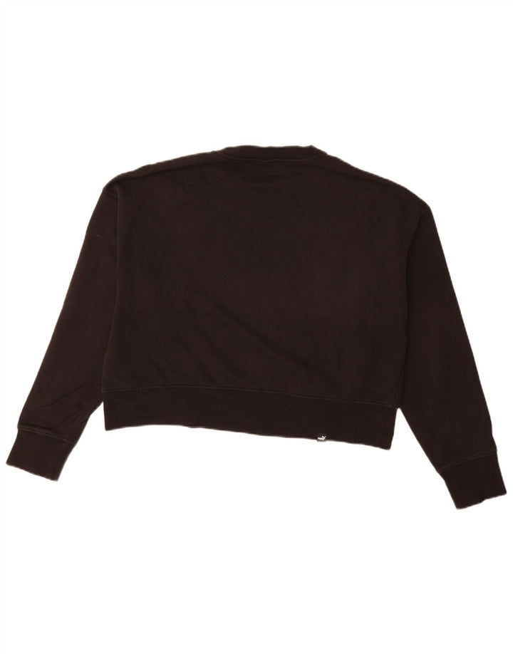 Puma - Sudadera extragrande para mujer, talla 14, algodón negro mediano