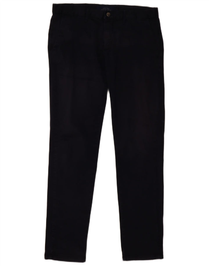 ZARA Pantalón chino slim para hombre EU 40 Medium W31 L32 Azul marino