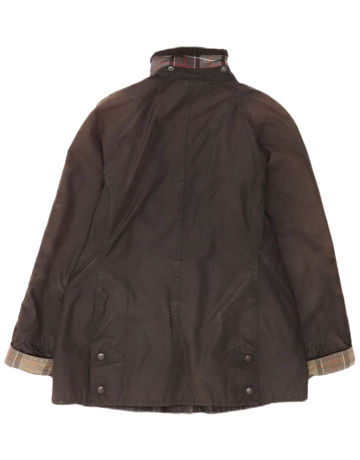 Barbour Chaqueta de algodón encerado extragrande para mujer UK 10 Small Black