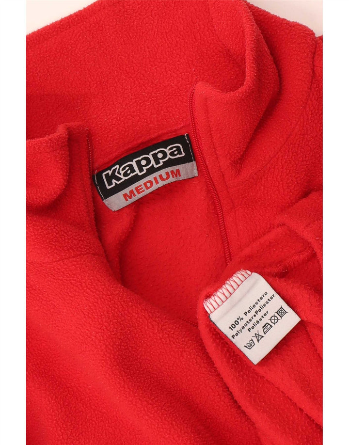 Kappa Hombre Jersey De Forro Polar Con Cremallera Y Cuello Medio Poliéster Rojo
