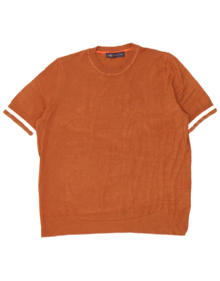 Marks & Spencer - Jersey de cuello redondo para mujer, talla 40, color marrón medio