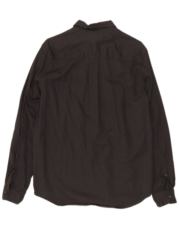 Camisa Cos Hombre Regular Fit Pequeña Lyocell Negra