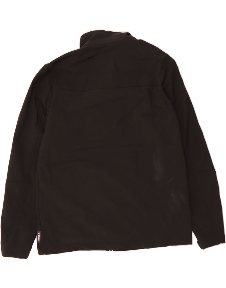 IZOD Mens Windbreaker Jacket UK 38 Medium Black Polyester Vintage Izod and Second-Hand Izod from Messina Hembry 