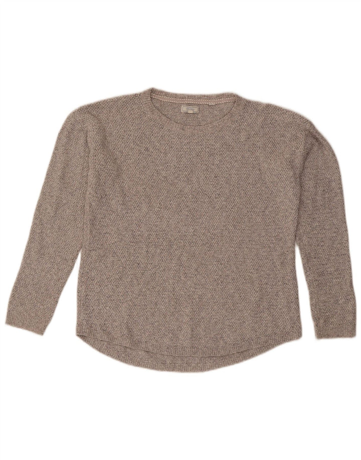 Fat Face - Jersey extragrande con cuello barco para mujer, talla 40, talla pequeña, algodón gris