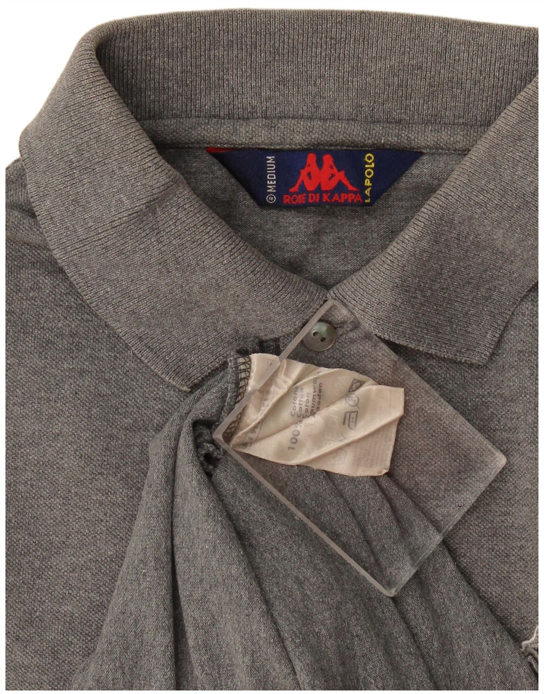 Polo Kappa Hombre De Algodón Gris Medio