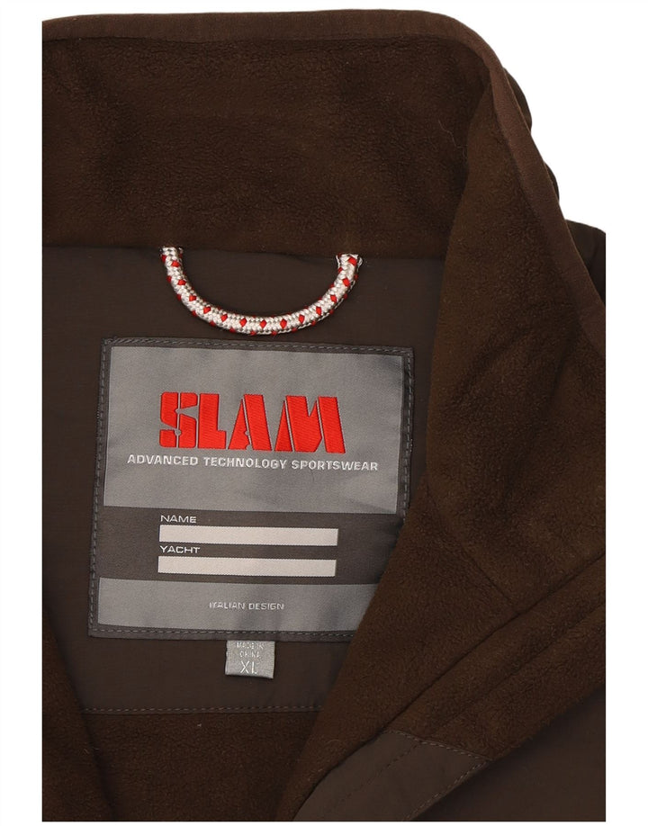 Slam Chaqueta cortavientos para hombre UK 42 XL Nylon marrón