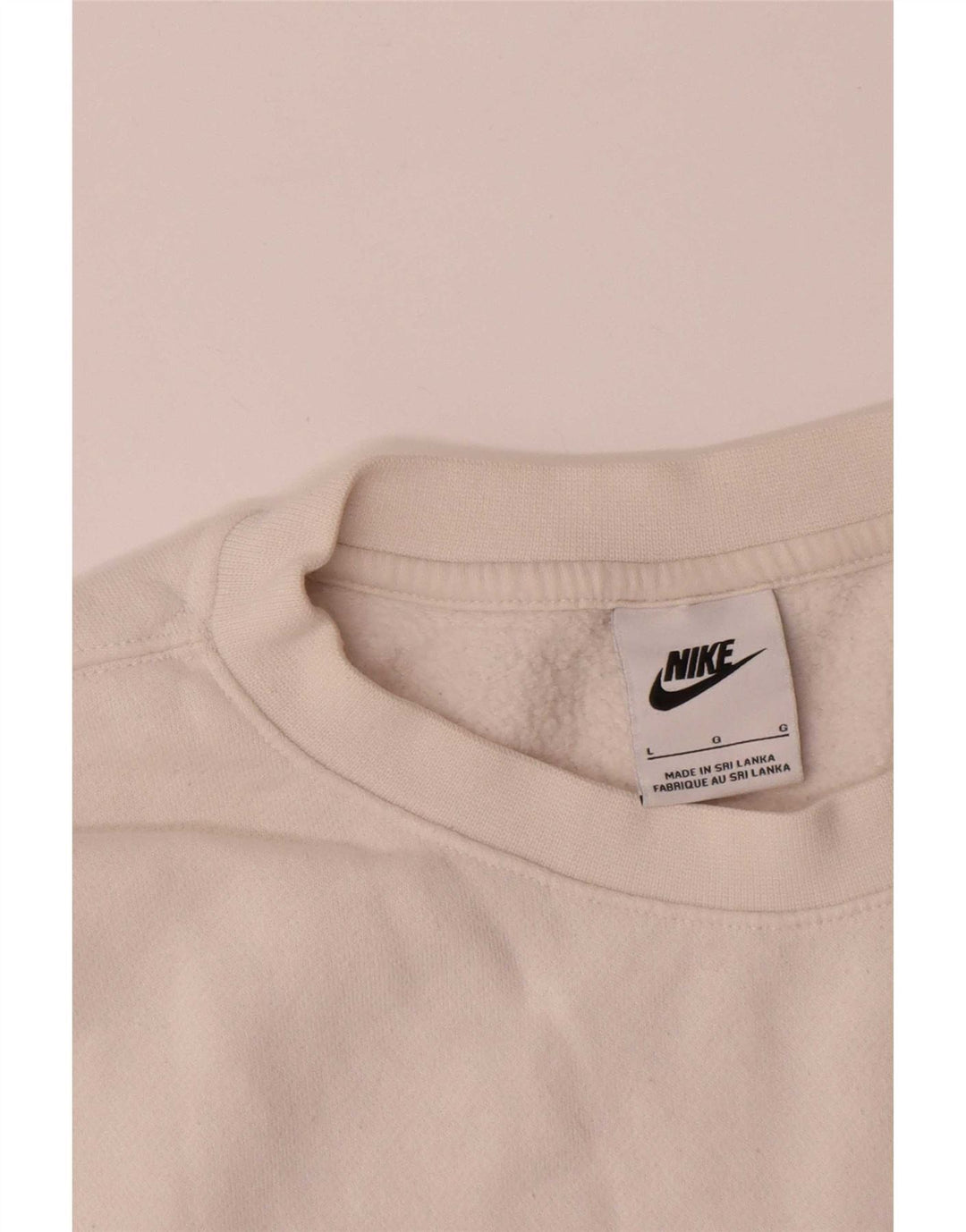 Nike Hombre Sudadera Jumper Grande Blanco Algodón