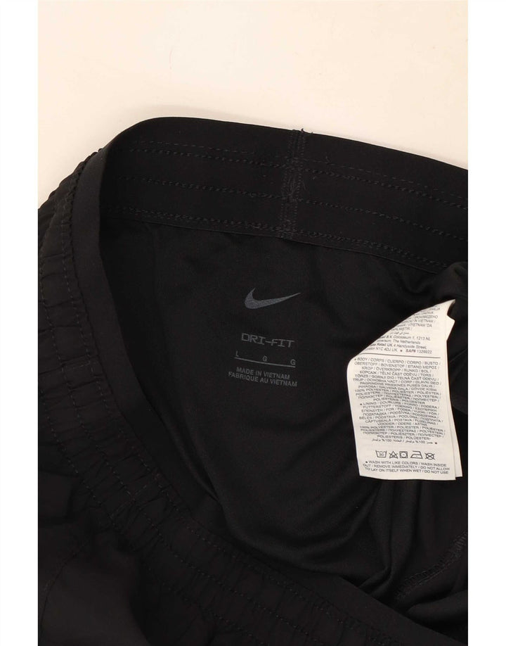 Nike - Pantalones cortos deportivos Dri Fit para mujer, talla 40, talla grande, poliéster negro