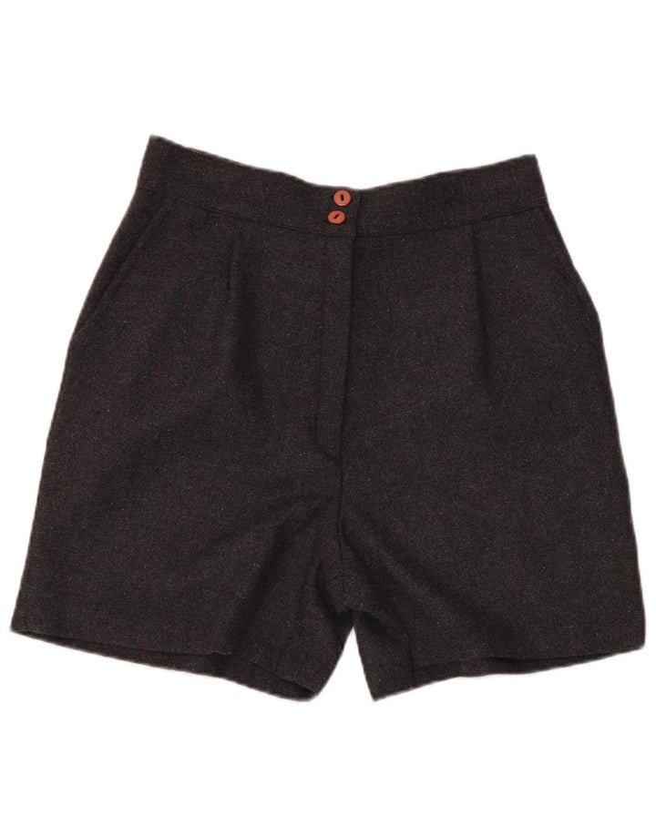 Pantalones cortos casuales vintage para mujer grandes W30 poliéster gris