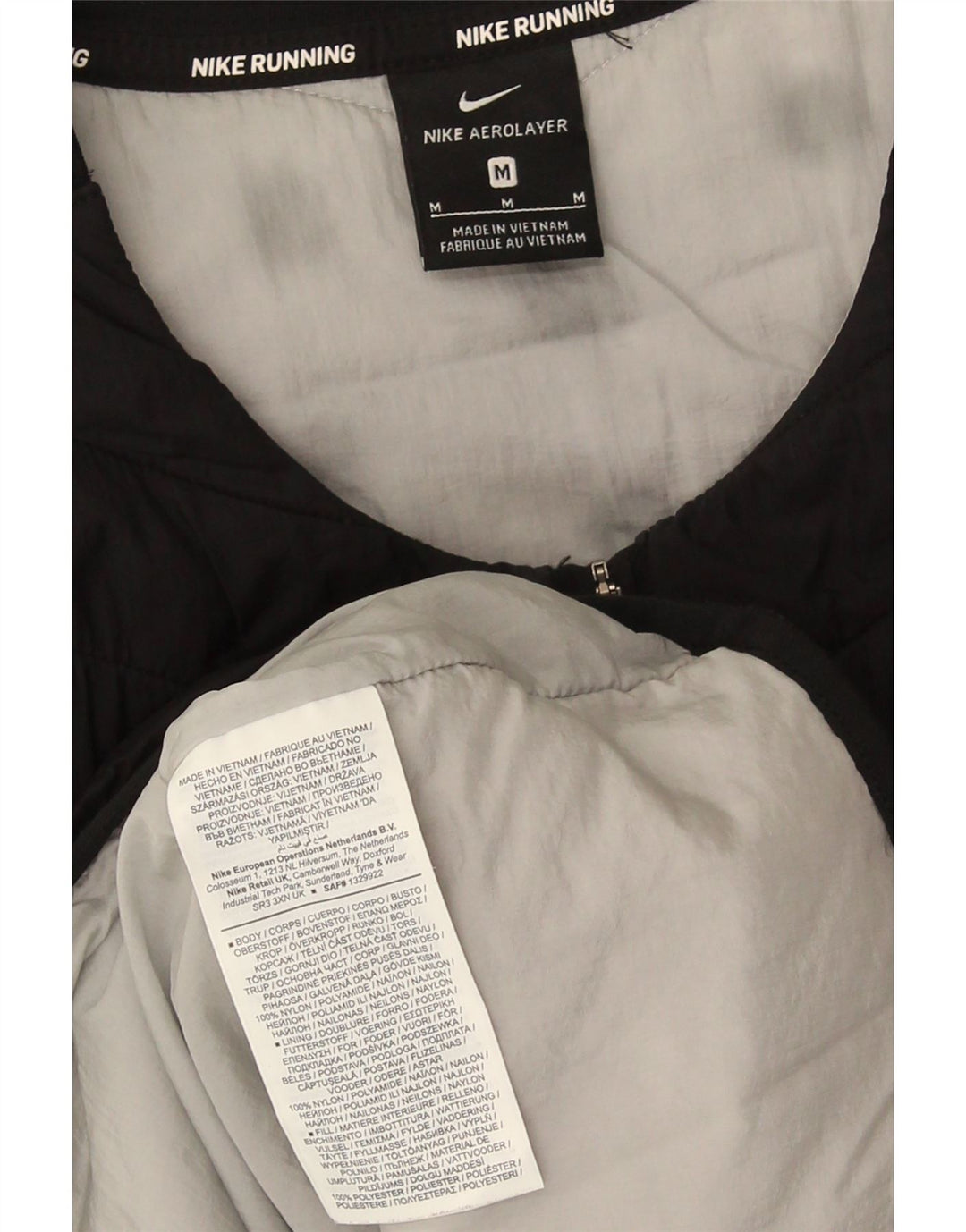 Nike - Chaleco para correr para hombre, talla 38, nailon negro mediano