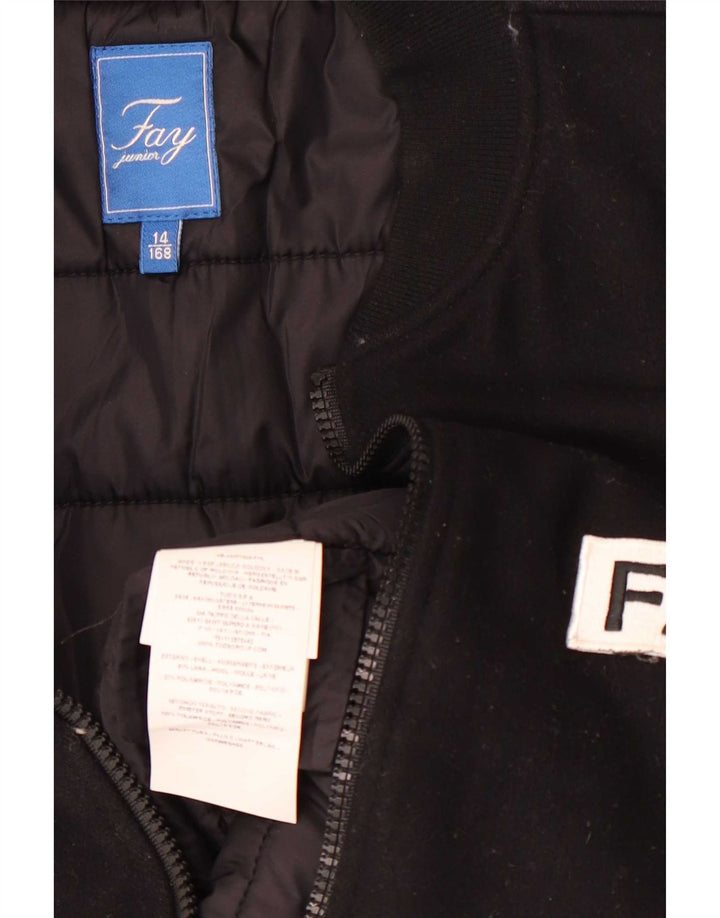 Fay Chaqueta acolchada para niño 13-14 años Negro Lana