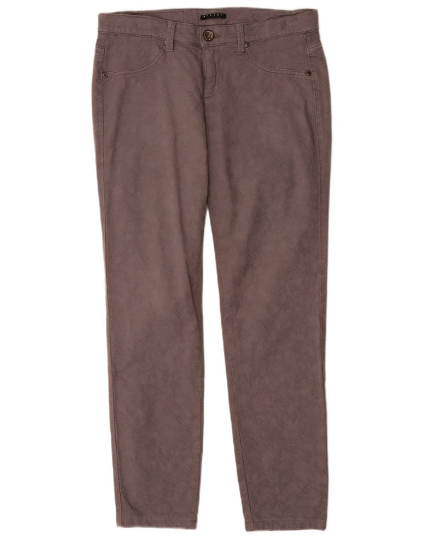 Sisley Pantalones Casuales Súper Ajustados para Mujer W28 L28 Algodón Gris