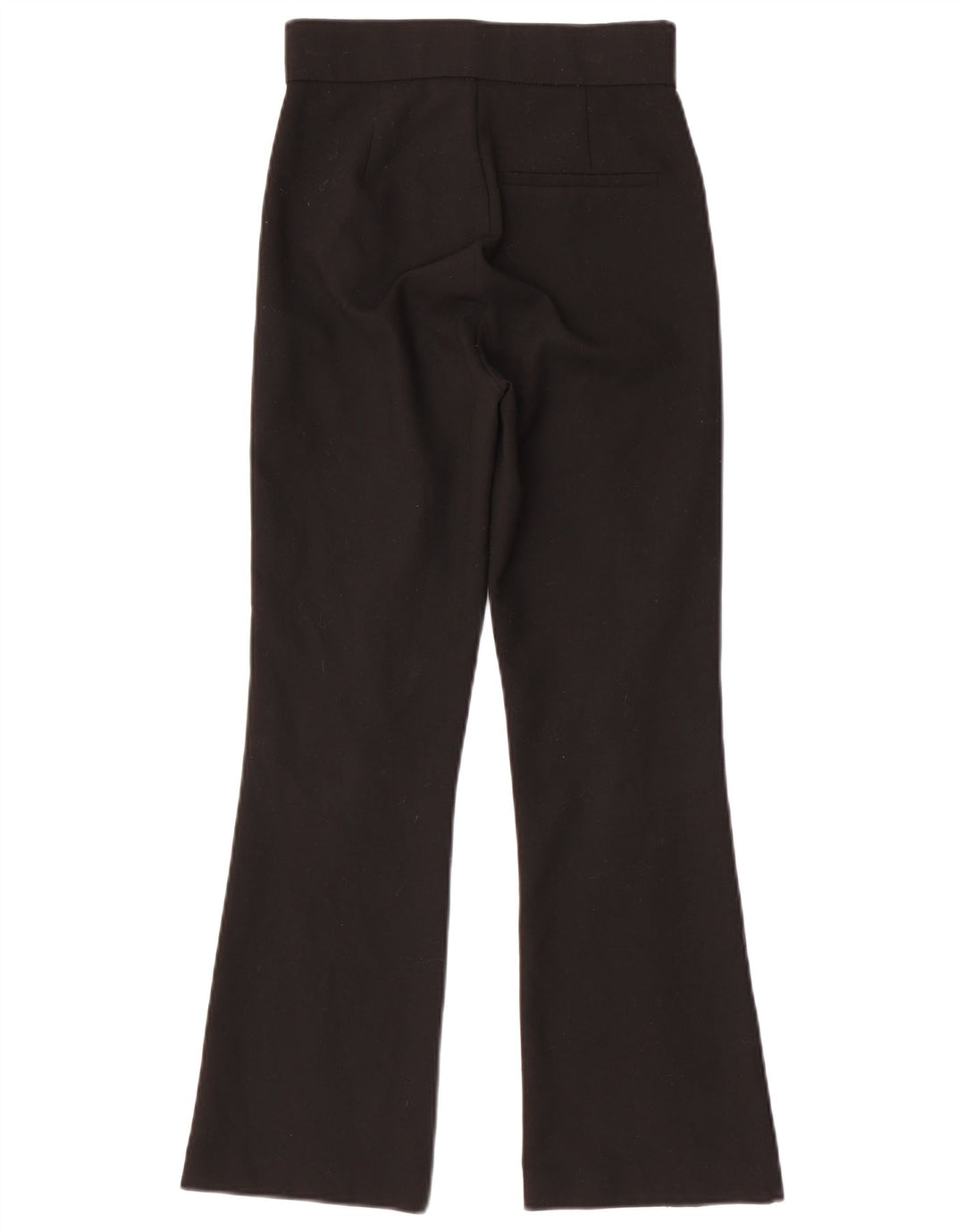 ZARA Mujer Pantalón Traje Bootcut XS W24 L27 Negro Poliéster