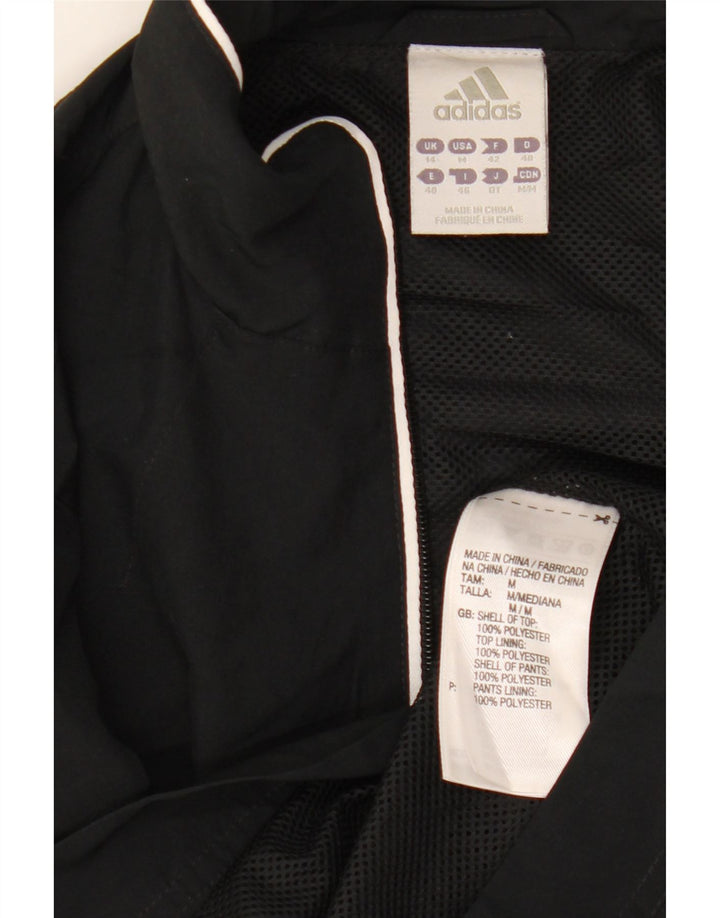 Adidas - Chaqueta de chándal para mujer, talla 40, talla mediana, poliéster negro