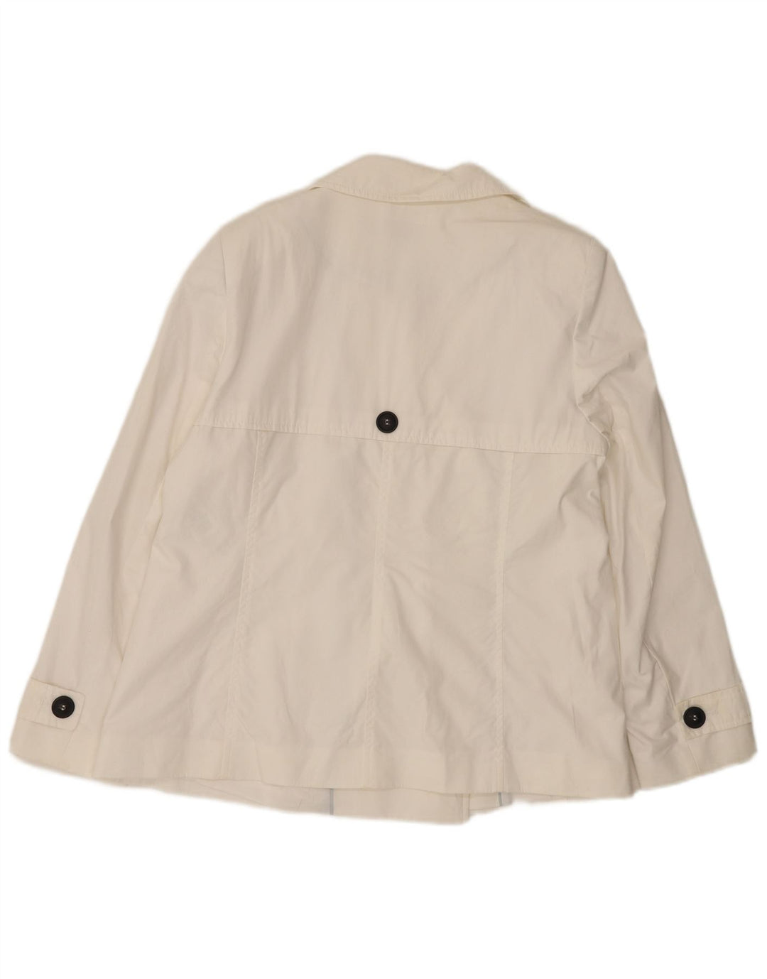 Marks & Spencer Gabardina corta para mujer UK 46 Grande Algodón blanco