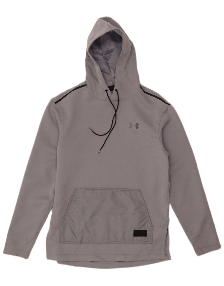 Under Armour Cold Gear Graphic Sudadera con capucha para hombre, jersey pequeño de poliéster gris