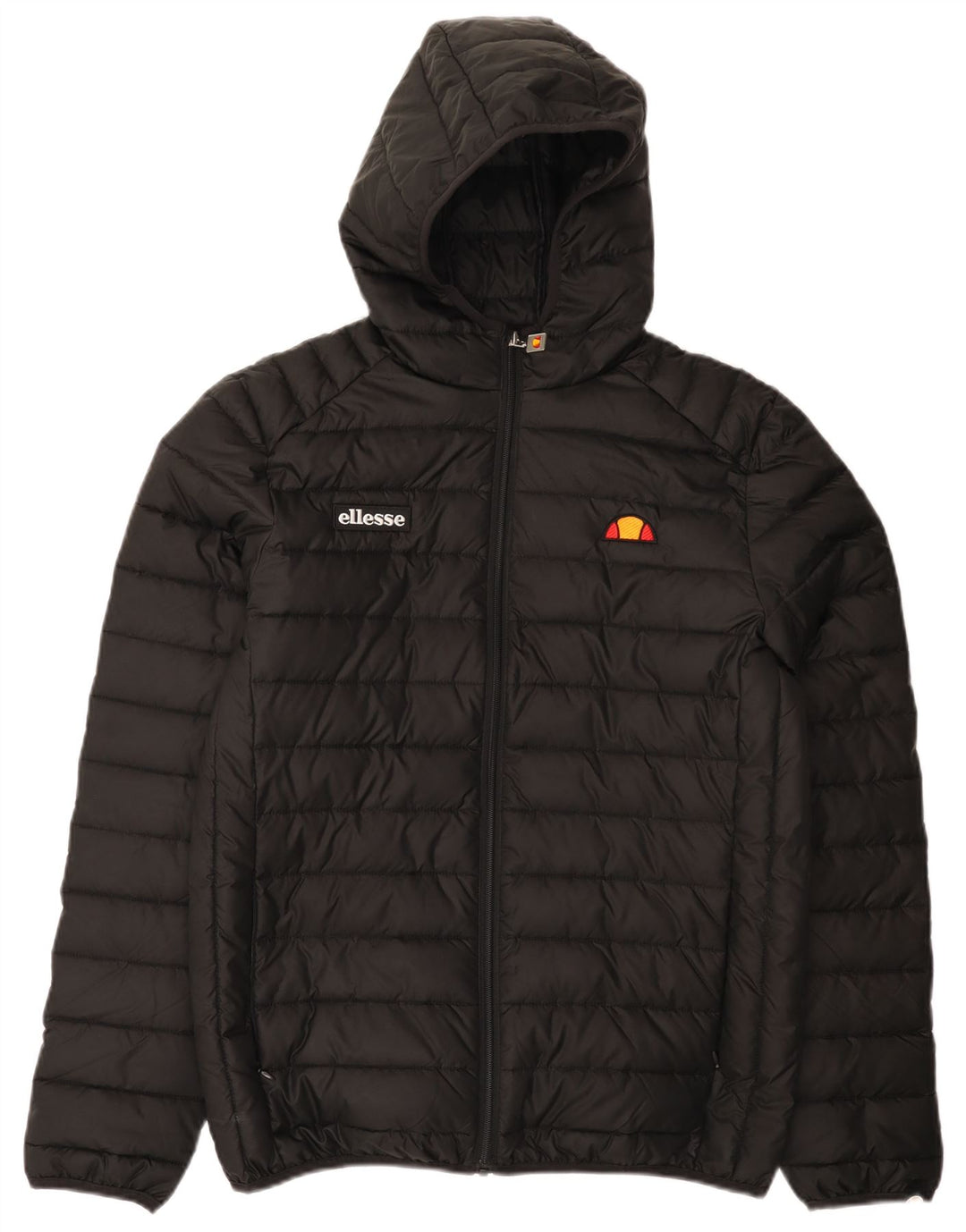Ellesse Chaqueta acolchada con capucha para hombre UK 38 Medium Negro Poliéster
