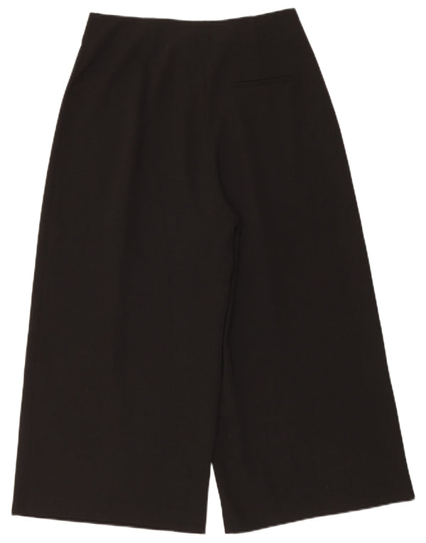 Pantalones Capri de Pierna Ancha para Mujer de Warehouse UK 10 Small W30 L22 Negro
