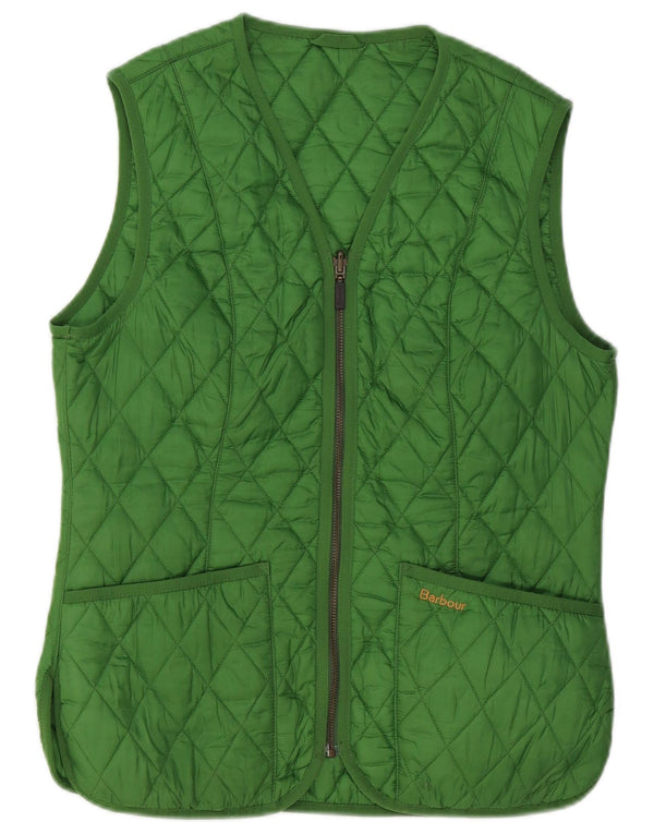 BARBOUR Chaleco acolchado para mujer UK 12 Poliéster verde medio