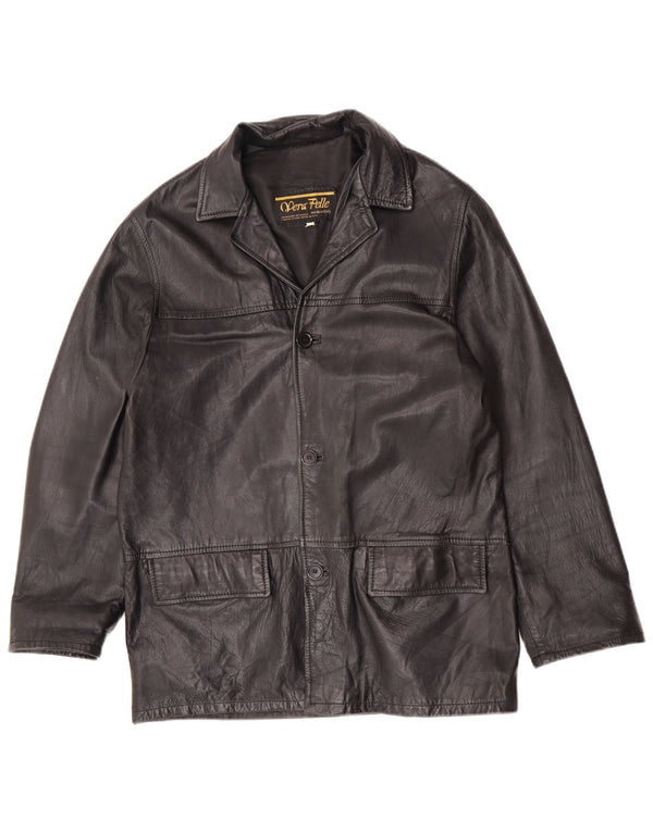 Lavorazione Artigianale Mens 3 Button Blazer Jacket UK 40 Large Black