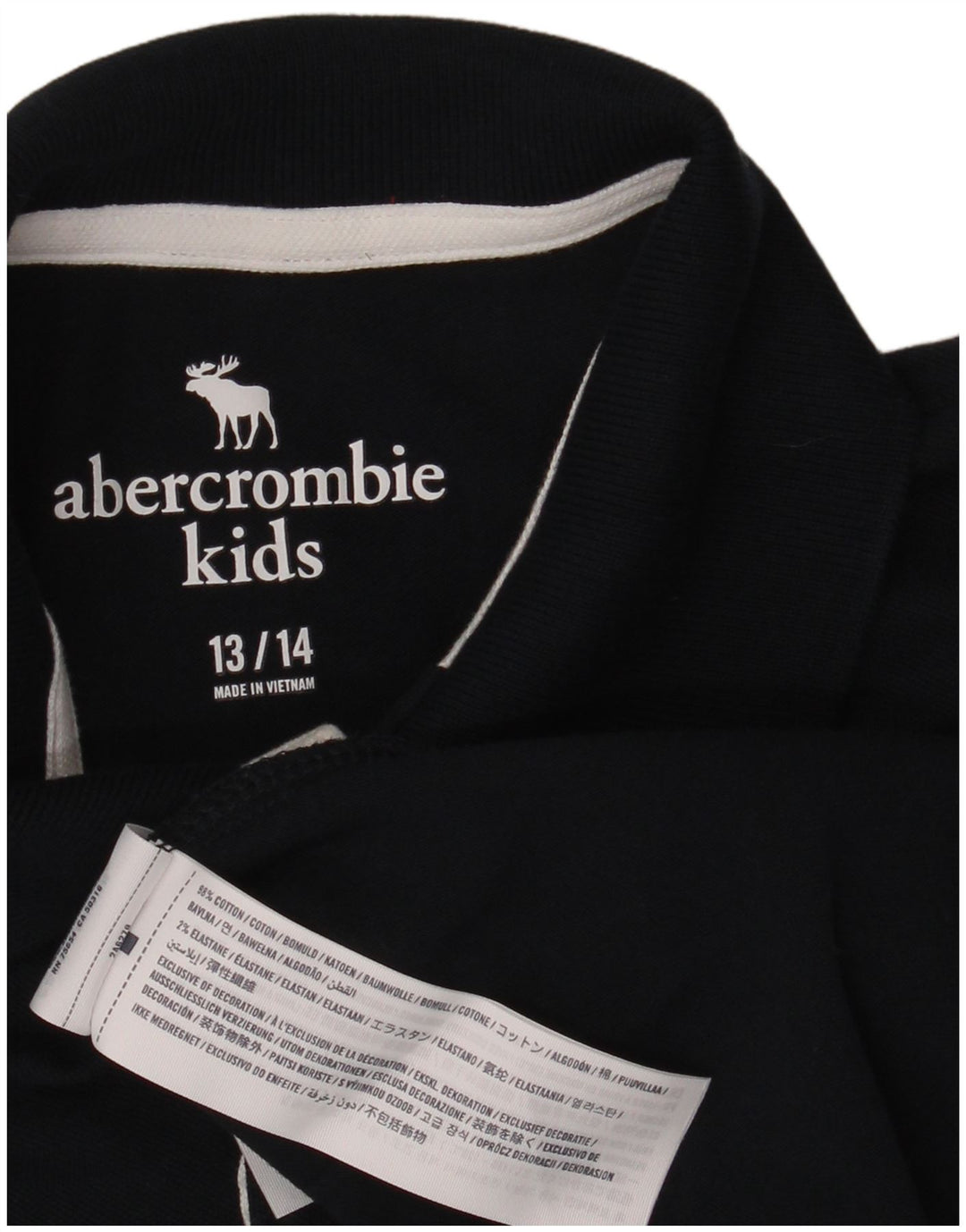 ABERCROMBIE & FITCH Polo Niño 13-14 Años Azul Marino Algodón