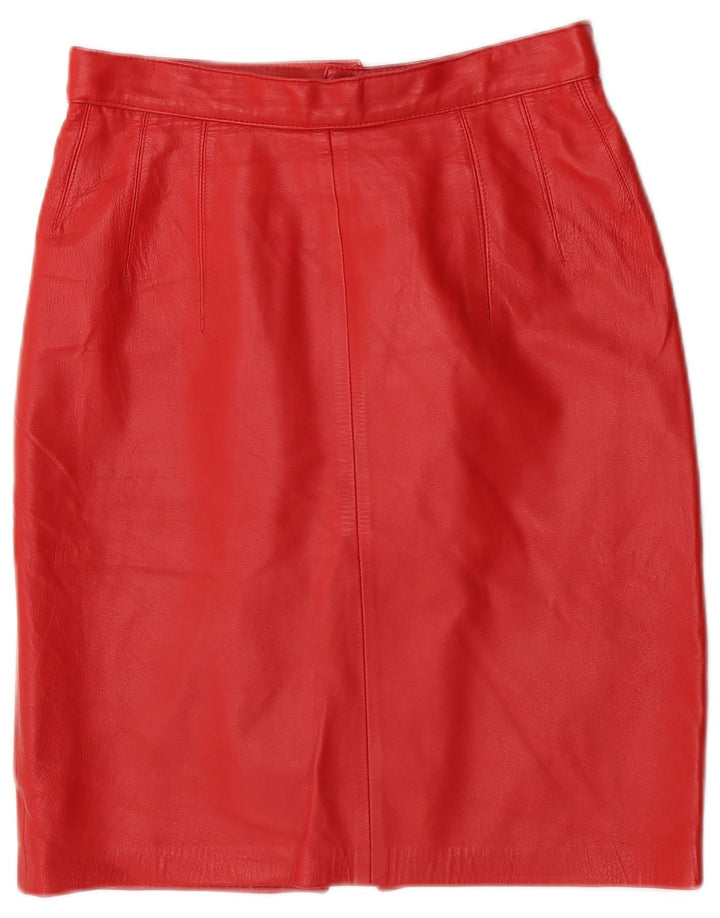 Falda de cuero vintage para mujer W26 pequeño rojo