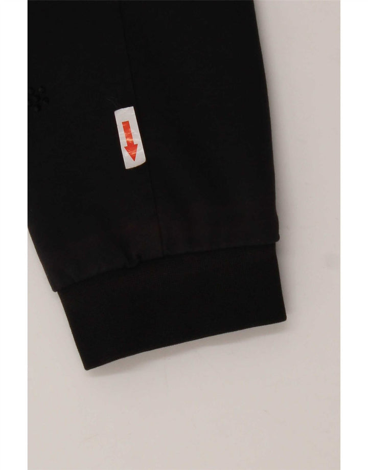 Moschino Mujer Crop Graphic 3 Botones Blazer Chaqueta UK 10 Small Negro