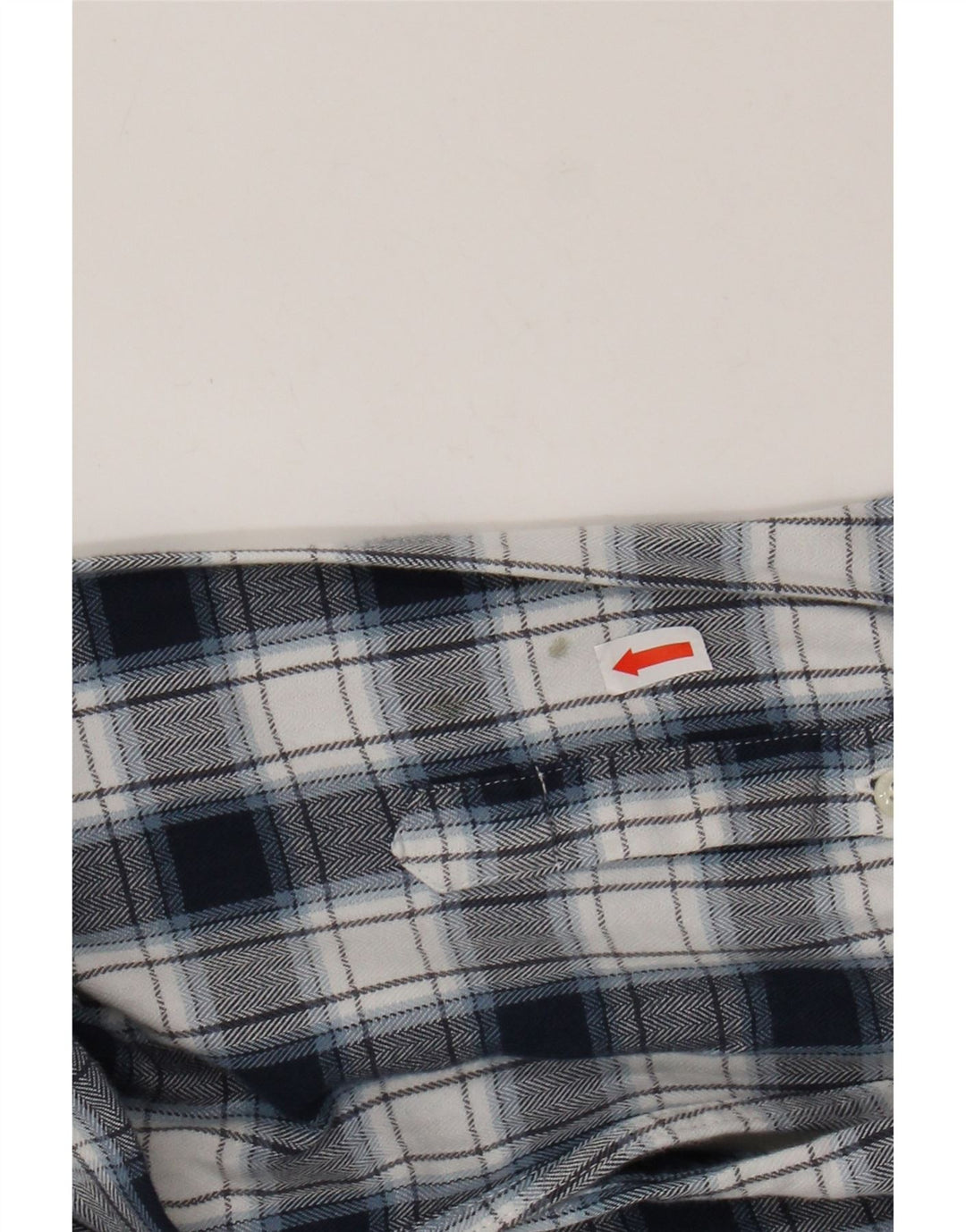 REISS Camisa de franela de corte regular para hombre XL Algodón a cuadros azul marino