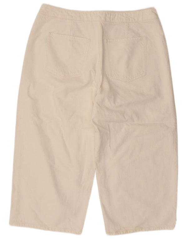 Next Vaqueros Capri de cintura alta para mujer UK 18 XL W38 L22 Algodón blanco