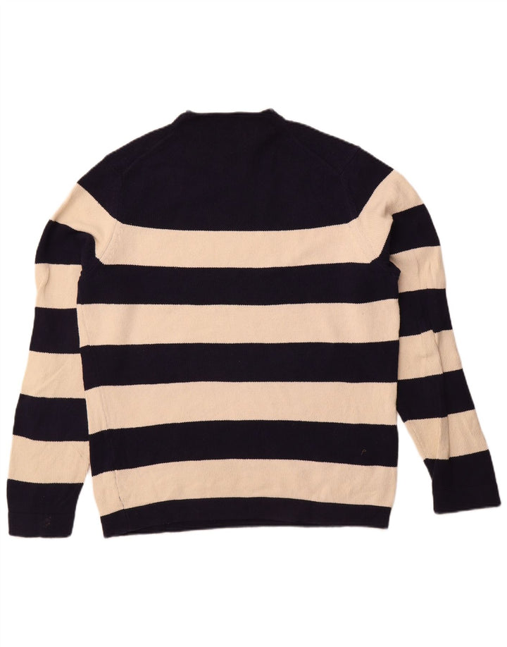 Massimo Dutti Hombre Jersey Cuello Alto Jersey Large Azul Marino Algodón