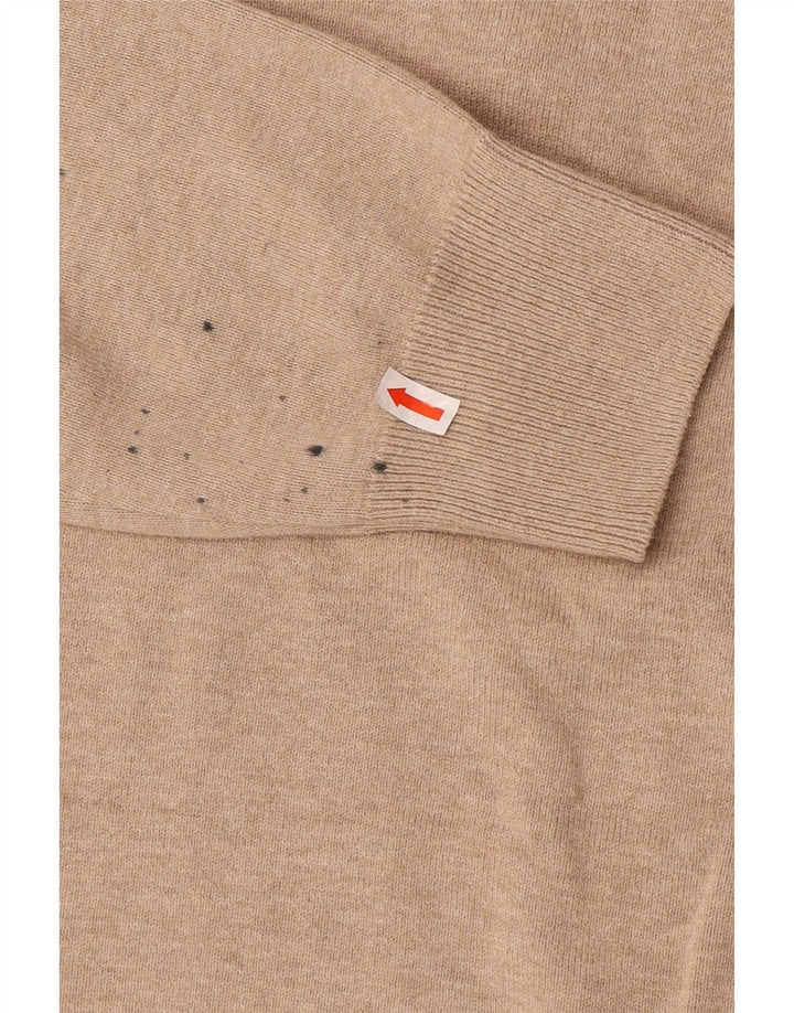 Marks & Spencer Jersey de Cuello Redondo para Hombre de algodón Beige Medio