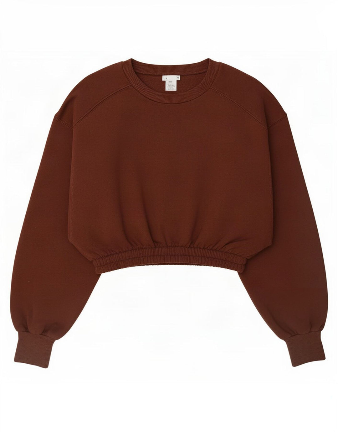 Zara Mujer Crop Sudadera Jumper UK 10 Small Marrón