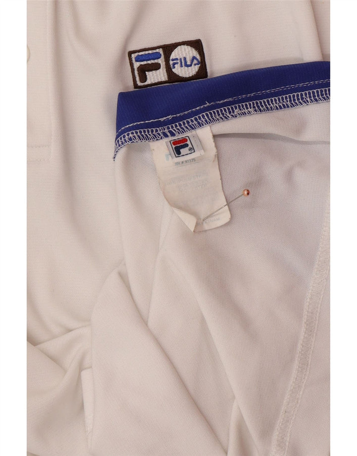 FILA Polo Hombre XL Blanco Colorblock Poliéster