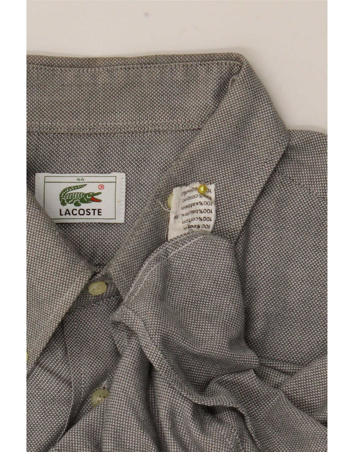 Camisa Lacoste Hombre Talla 44 XL Gris Algodón
