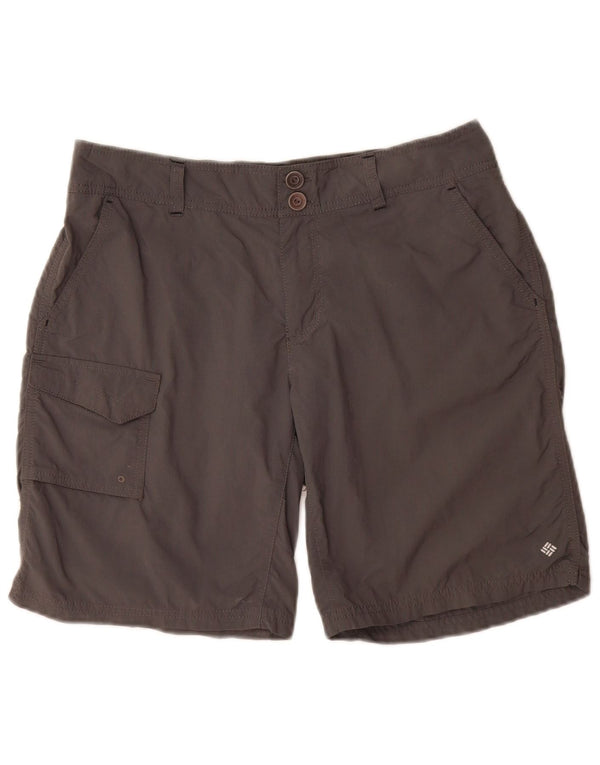 Columbia Pantalones cortos cargo Omni-Shade para mujer US 12 Large W30 Nylon gris