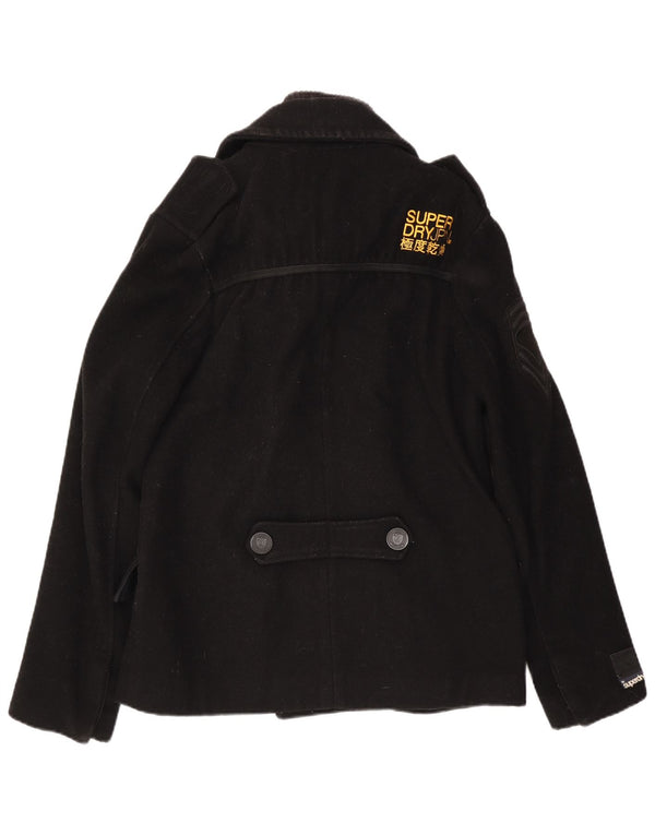 SUPERDRY Chaquetón para hombre UK 40 Large Lana negra