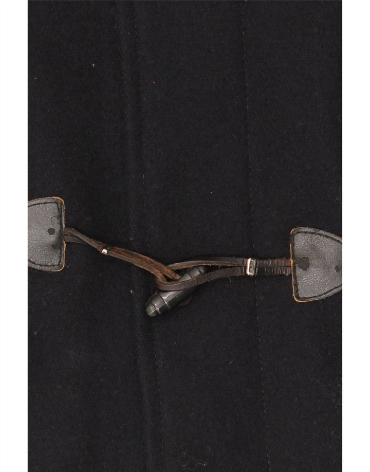 VINTAGE Chaqueta de lona con capucha para hombre Reino Unido 40 Azul marino grande