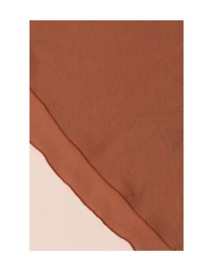 Vintage mujer Maxi vestido Reino Unido 12 marrón medio